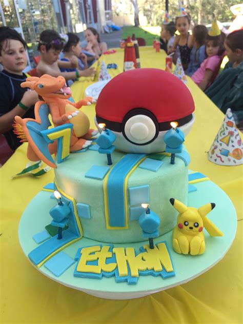 Pokémon Go Cake For 7 Year Olds Pool Party Pokemon Birthday Party