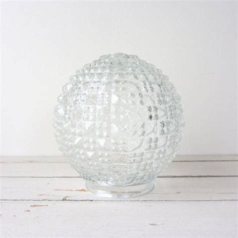 Vintage 1950s Round Glass Globe Shade Etsy Glass Globe Vintage