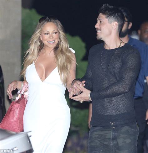 Mariah Carey Takes The Plunge In White Gown During Malibu Date With