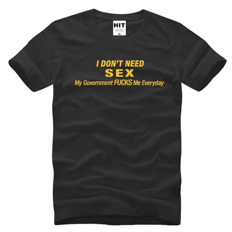 Buy I Do Not Need Sex Creative Letter Printed Mens Men T Shirt Tshirt 2016