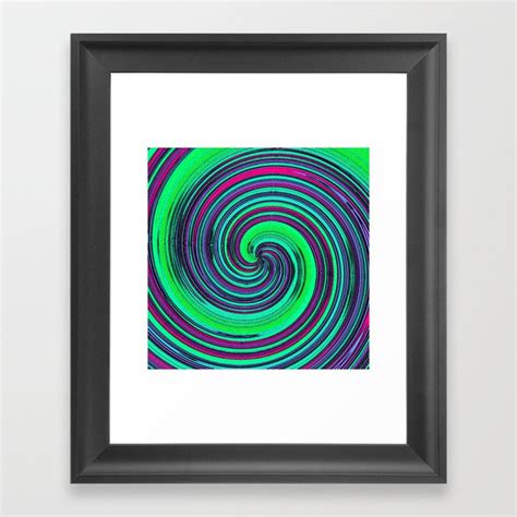 Psychedelic Retro Swirl Framed Art Print By Moonshine Paradise Society6