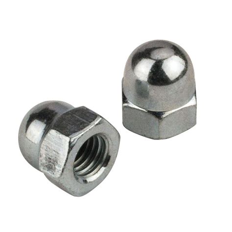 Crown Bolt 14 In Chrome Cap Nut 50124 The Home Depot