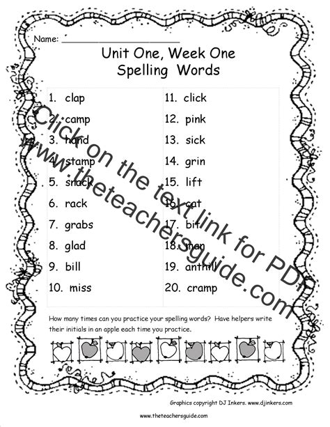 Here is a list of 50+ words that are great for use in to add more value, download our 3rd grade spelling list printable worksheet with +300 words. Wonders Third Grade Unit One Week One Printouts