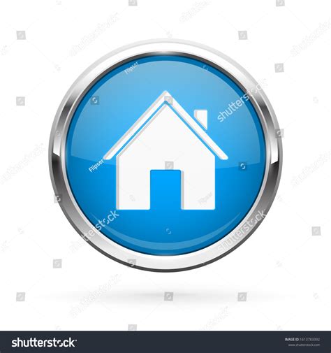 Closed Icon Blue Shiny 3d Button Stock Vector Royalty Free 1613783392