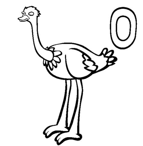 Picture Of An Ostrich Coloring Page : Color Luna