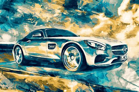 Mercedes Amg Gt Color Digital Art By Sampad Art Fine Art America