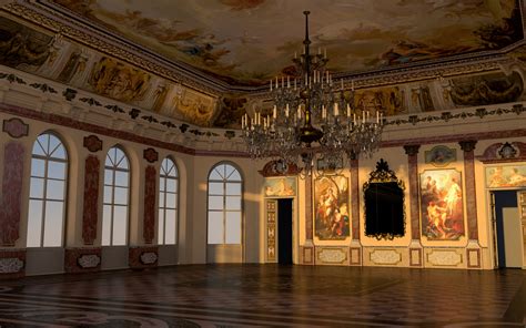 Artstation Baroque Manor Great Hall Wip