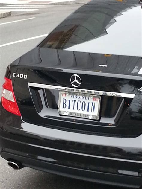 Thankfully he was appeased by seeing my registration card that showed the license plate as bitcoin. Gadgetz 4 U: Bitcoin license plate