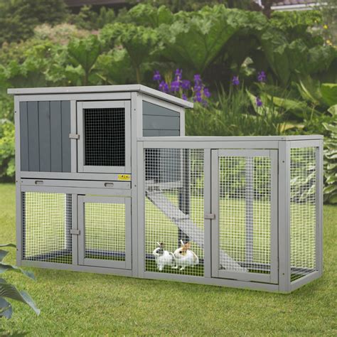 Coziwow 547 Wooden Outdoor Rabbit Hutch Pet Bunny House Animal