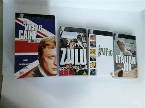 The Michael Caine Collection Vhs Video Zulu Alfie The Italian Job Picclick Uk