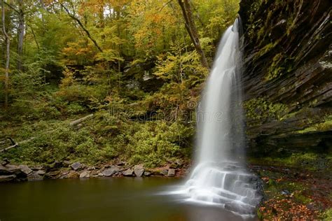 The Side View Of A Waterfall Stock Image Image Of State Ricketts