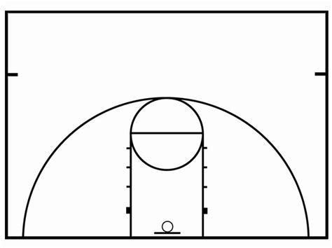 Printable Basketball Court Free Template
