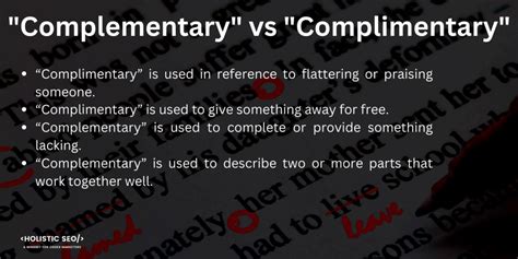Complementary Vs Complimentary Difference Between Them And How To