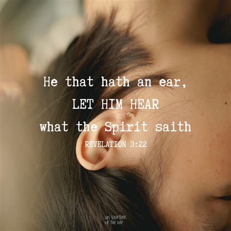 He That Hath An Ear Let Him Hear What The Spirit Saith Revelation 3