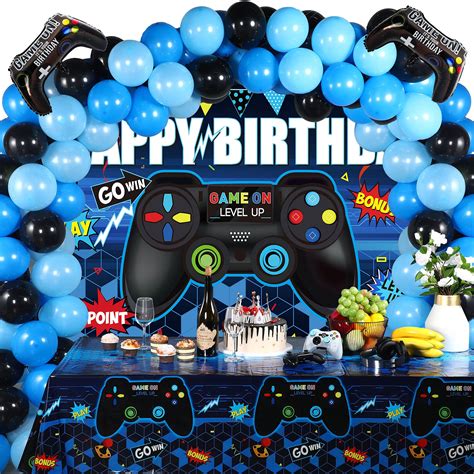 Video Game Birthday Party Decorations Set Gaming Happy Birthday