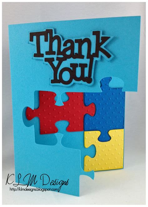 Personalize with your own thank you pictures thank you images thank you cards thank you for birthday wishes happy. KLM Designs: Autism Thank You Card