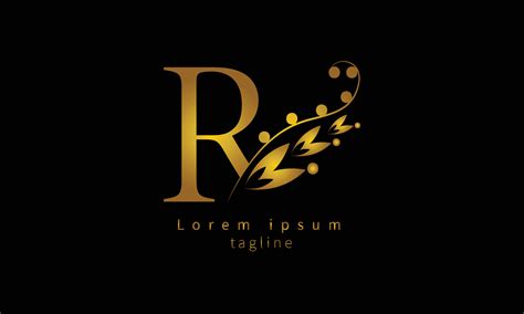 Vector Initial Letter R Florish Typography Logo Design 4968979 Vector