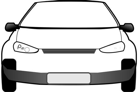 It is very important to be able to know how to draw a car from the front. liakad car front black white line art Scalable ...
