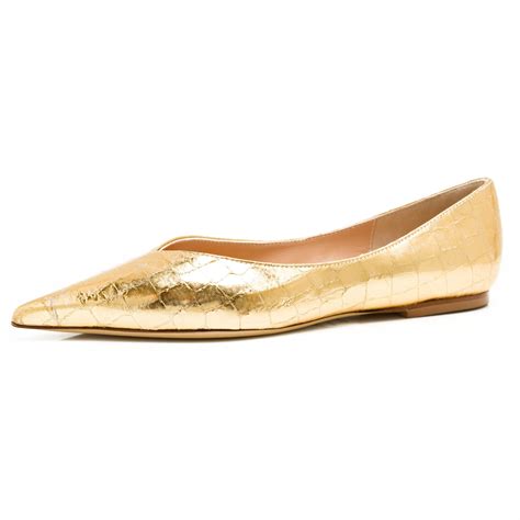 Vivienne Pointed Toe Flats In Gold In 2022 Pointy Flats Pointed Toe Flats Sexy Flat Shoes