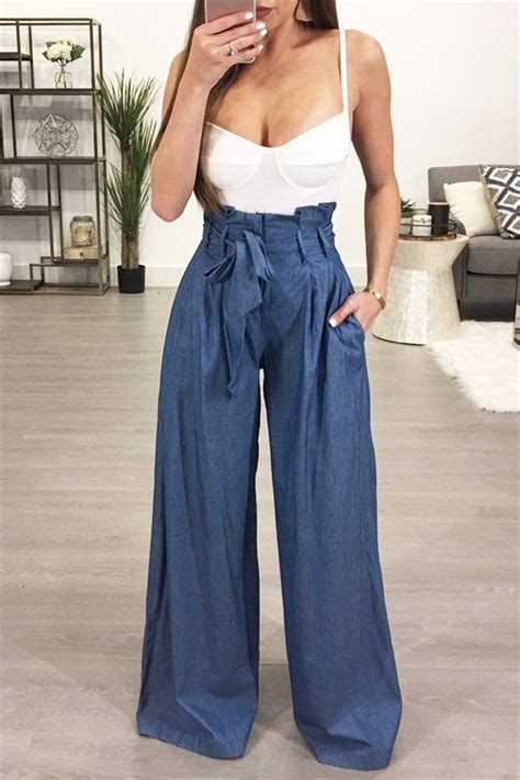 What To Wear With High Waisted Wide Leg Pants