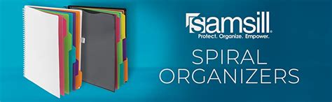 Samsill 10 Pocket Spiral Project Folder Organizer With 5 Dividers With