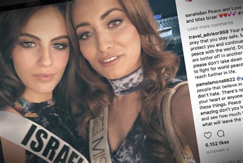 Miss Iraq Took A Selfie With Miss Israel And Now Shes In Hiding