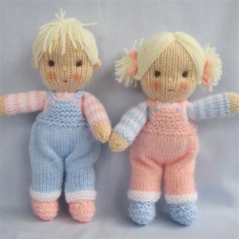 Jack And Jill Knitted Dolls Knitting Pattern By Dollytime Knitting