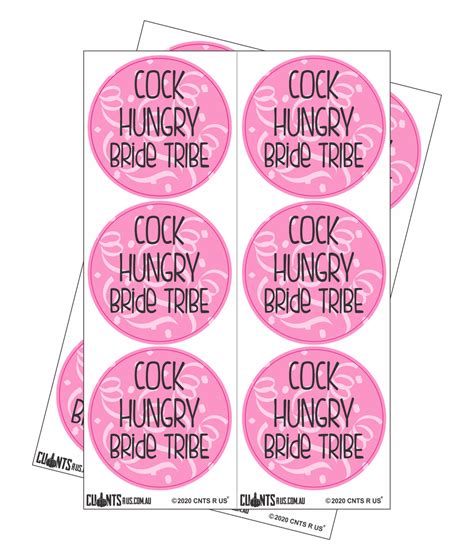 Sticker Pack Cock Hungry Bride Tribe Cru18 23r 11044 Cunts R Us