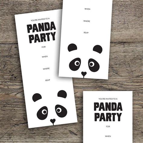 Panda Party Invitation Is A Custom Printable Birthday Party Etsy