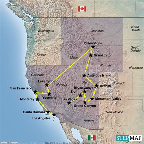 Stepmap Usa Westen Landkarte Für Usa