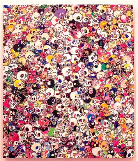 If your taste in interior decorating is a bit more black and white, this plush is for you. Takashi Murakami - Flowers + Skulls Exhibition | Takashi murakami, Fine art, Murakami