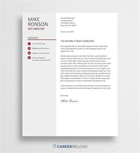 Free Cover Letter Templates For Microsoft Word Free Download