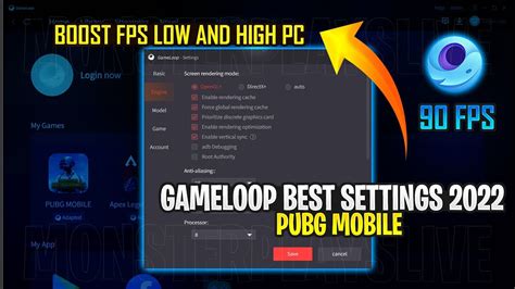 Gameloop Best Settings Boost Fps Low And High End Pc Pubg Mobile Youtube