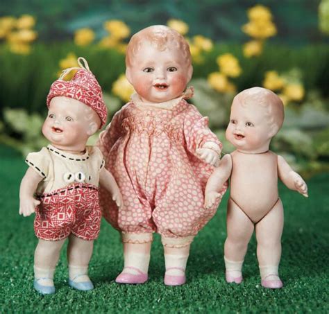 German All Bisque Bonnie Babe Dolls 500800 Art Antiques
