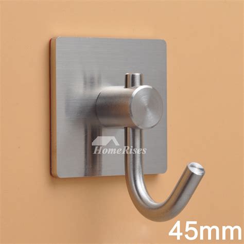 Shop wayfair for the best adhesive ceiling hook. Stainless Steel Robe Hooks No Drill Silver Bathroom