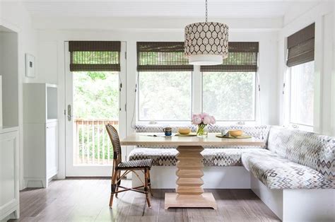 Even if you just have a tiny amount of space in your kitchen to set up a breakfast nook, a banquette could still work nicely. L Shaped Banquette - Eclectic - dining room - Eric Olsen ...