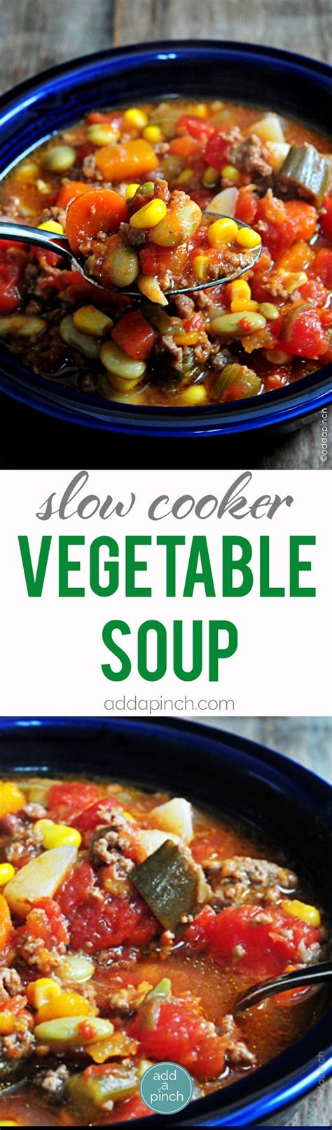 Slow cooker vegetable soup recipe