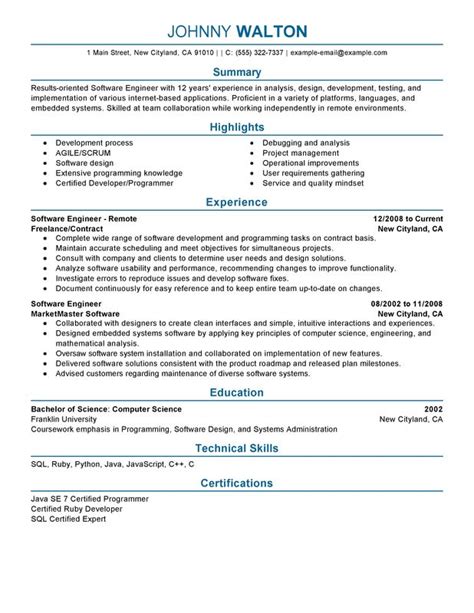 How to write a cv learn how to make a cv that gets diligent software engineer with 5+ years experience in commercial application development. Software Engineer Resume Template | IPASPHOTO