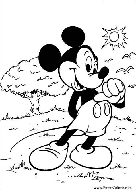 Desenhos Para Pintar E Colorir Mickey Imprimir Desenho 077