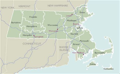 Massachusetts County Zip Code Wall Maps Mapsales