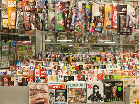 Magazines In Press Stand Editorial Stock Photo Image Of Papers 36053693