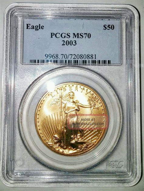 2003 1 Oz Gold American Eagle Ms 70 Pcgs Rare