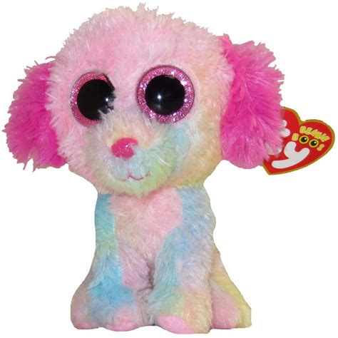 Ty Beanie Boos Lovesy The Pastel Rainbow Dog Glitter Eyes Regular
