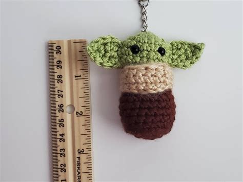 Crochet Baby Yoda Keychain Baby Yoda Keychain Etsy