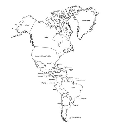 Mapa Politico America Del Sur Para Colorear