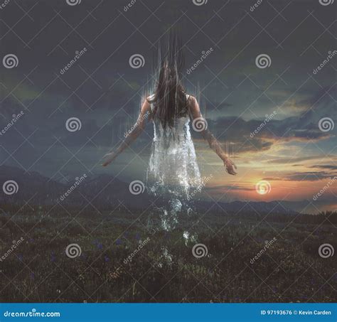Woman Fading Away Stock Photo Image Of Nature Concept 97193676