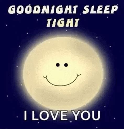 Good Night Sleep Tight Moon I Love You Gif Gifdb Com