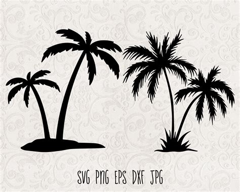 Palm Trees Svg Palm Trees Clipart Beach Svg File Palms Svg Etsy