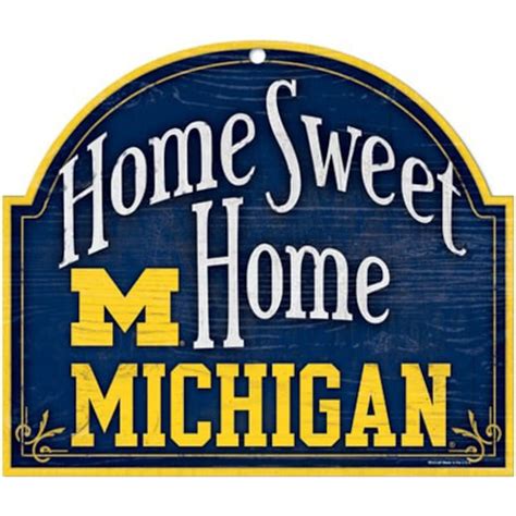 Wincraft Michigan Wolverines 9 X 11 Home Sweet Home Sign