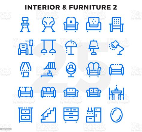 ilustración de discontinua de contorno pack de iconos para la interfaz de usuario icono de